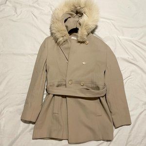 Albert Nipon Studio Coat Hooded Womens 10